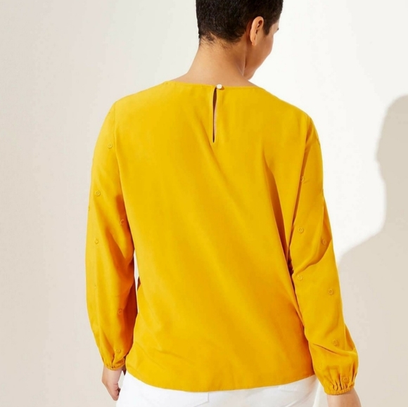 LOFT Plus Embroidered Dot Pullover Top - Picture 9 of 9